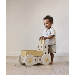 Modu 3-in-1 Walker, Activity Toy in Foam - Sand Grey/ Honey Yellow