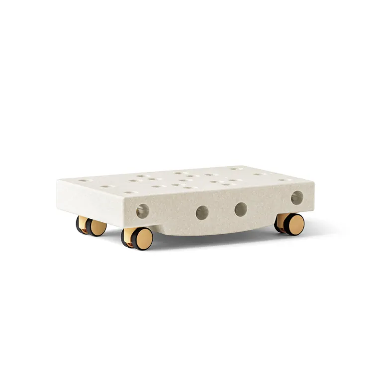 Modu Scooter Board, Foam Activity Toy, 5 Pieces - Sand Grey / Honey Yellow