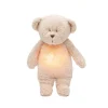 Moonie 2.0, Organic Humming Bear with Pink Noise and Lamp - Rose