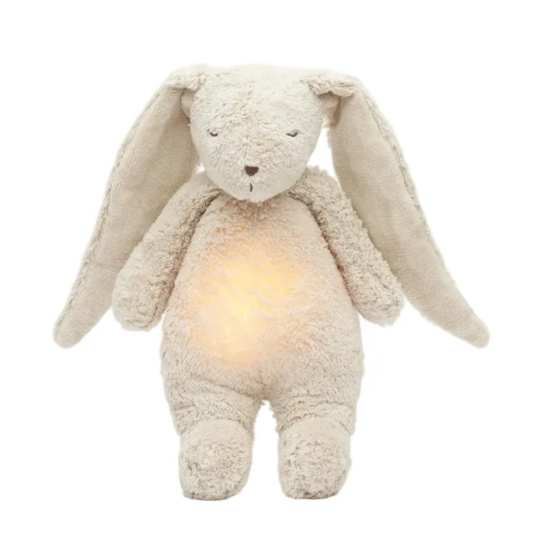 Moonie 2.0, Organic Humming Bunny with Pink Noise and Lamp - Sand