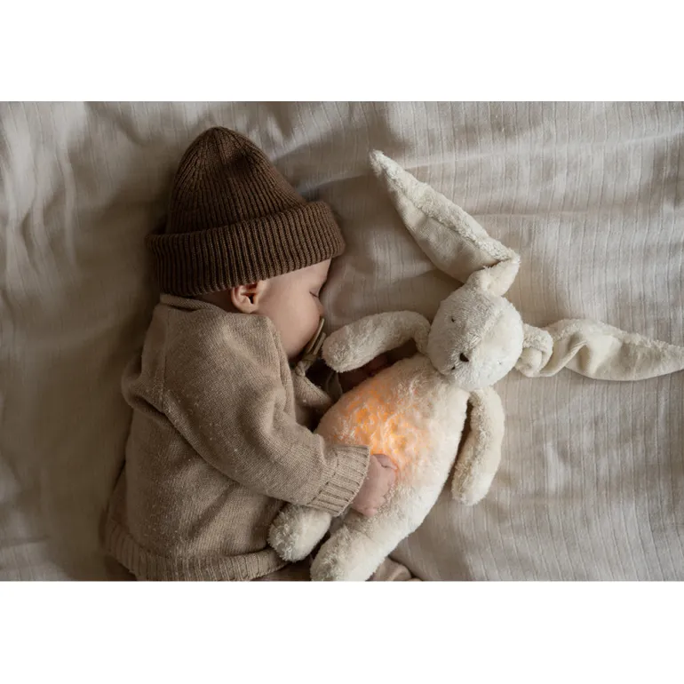 Moonie 2.0, Organic Humming Bunny with Pink Noise and Lamp - Sand