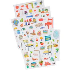 Moulin Roty Coloring and Sticker Book, Wood