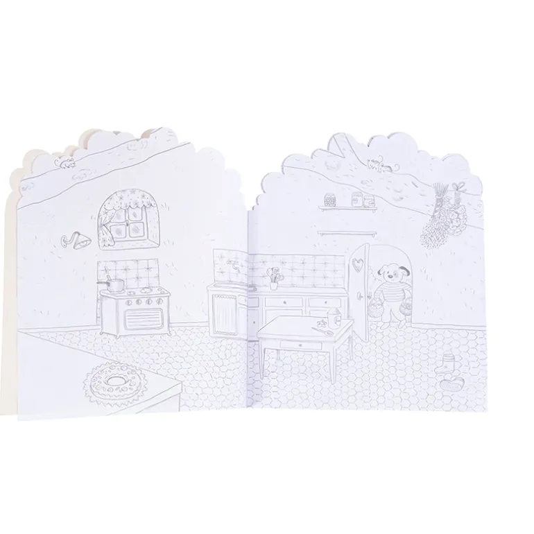 Moulin Roty Coloring and Sticker Book, Wood