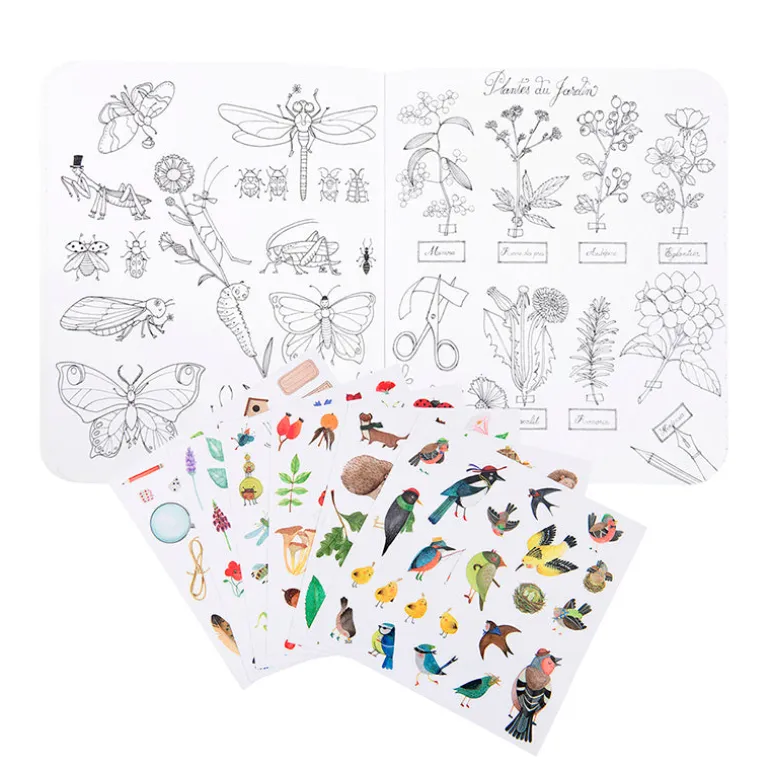 Moulin Roty Coloring and Sticker Book – Botaniker