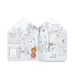 Moulin Roty Coloring Book with 150 Stickers, Les Minouchkas