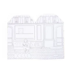 Moulin Roty, Coloring Book with 145 Stickers - Les Parisiennes