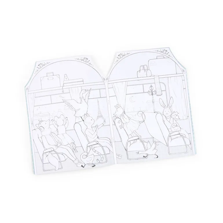 Moulin Roty Coloring Book with 170 Stickers, The Little Dance School