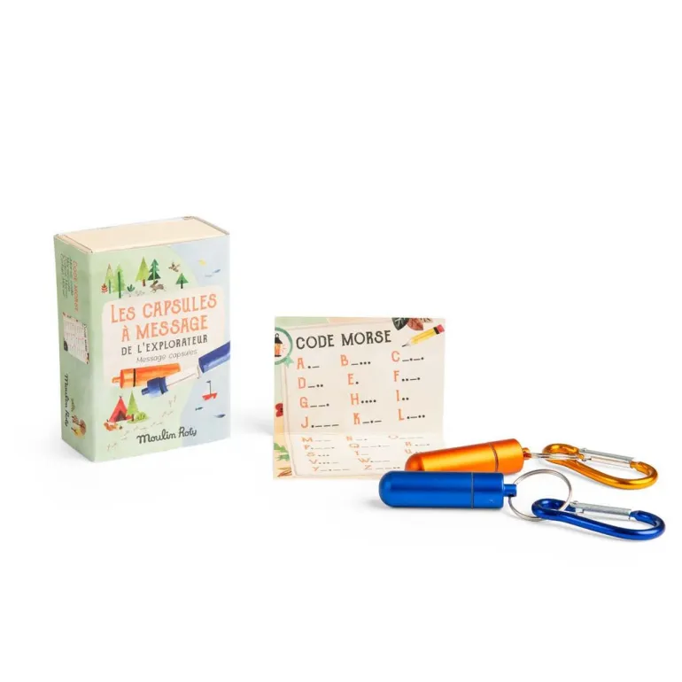 Moulin Roty, Keychain with Capsule for Secret Messages, Set of 2 - Le Jardin du Moulin