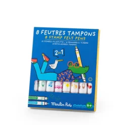 Moulin Roty Set of 8 Stamp Pens, Les Loufoques