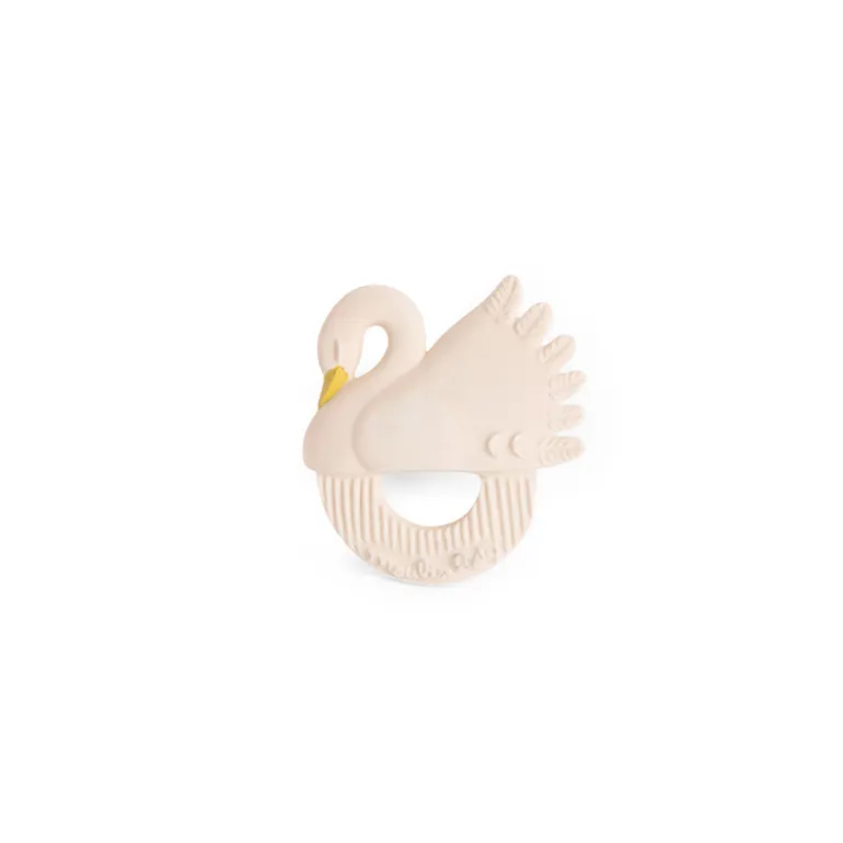 Moulin Roty Swan Teething Ring in Natural Rubber, La Petite Ecole de Danse