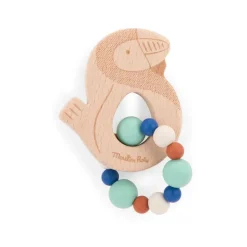 Moulin Roty Teether Ring Rattle, Hornbill - La forêt Mawa