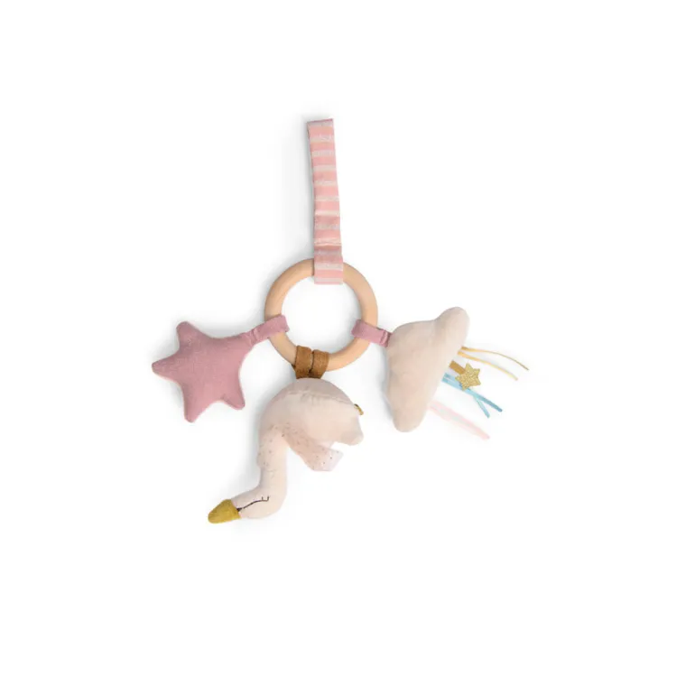 Moulin Roty Wooden Rattle, Swan - La Petite Ecole de Danse