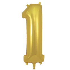My Little Day, Giant Foil Number Balloon, Gold - 0-9