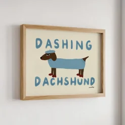 Nephthys Illustrated Art Print, Dashing Dachshund – A4