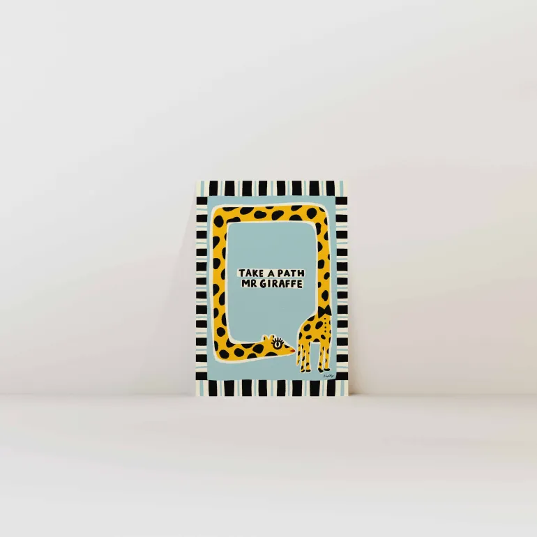 Nephthys Illustrated poster, Take af Path Mr Giraffe – A4
