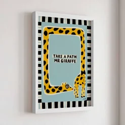 Nephthys Illustrated poster, Take af Path Mr Giraffe – A4