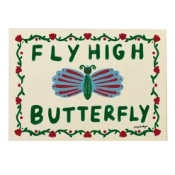 Nephthys Illustrated Poster, Fly High Butterfly - A4