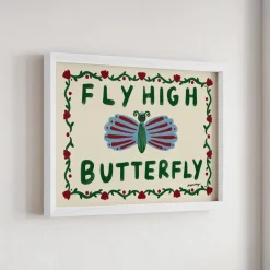 Nephthys Illustrated Poster, Fly High Butterfly - A4
