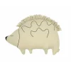 Nobodinoz Enzo Hedgehog Pillow, Washed Linen, Green Tea