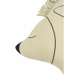 Nobodinoz Enzo Hedgehog Pillow, Washed Linen, Green Tea