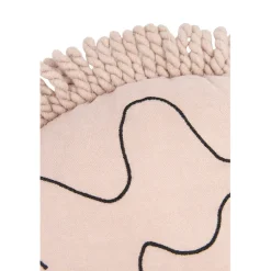 Nobodinoz Enzo Hedgehog Pillow, Washed Linen, Mauve Pink