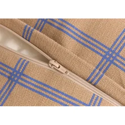 Nobodinoz Vibes armchair sækkestol, Brown blue windowpane