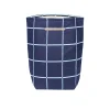 Nobodinoz Vibes Storage Basket, Large - Navy Blue Windowpane