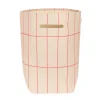 Nobodinoz Vibes Storage Basket, Large - Pink Red Grid