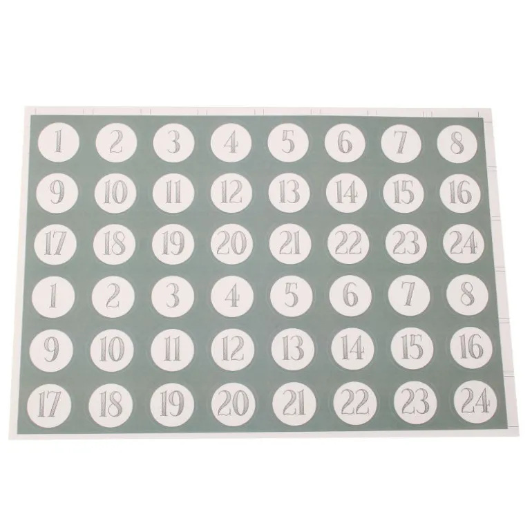 Number Stickers for Advent Calendar