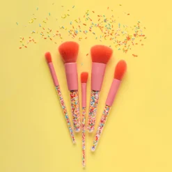 Oh Flossy Sprinkle Makeup Brushes for Kids, Set of 5 Pieces
