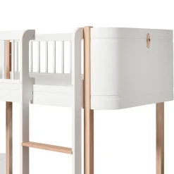 Oliver Furniture, Conversion Kit, from Wood Mini+ Crib to Mid-Height Bed - White/Oak