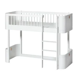 Oliver Furniture, Conversion Kit, from Wood Mini+ Crib Basic to Half-Height Bed - White