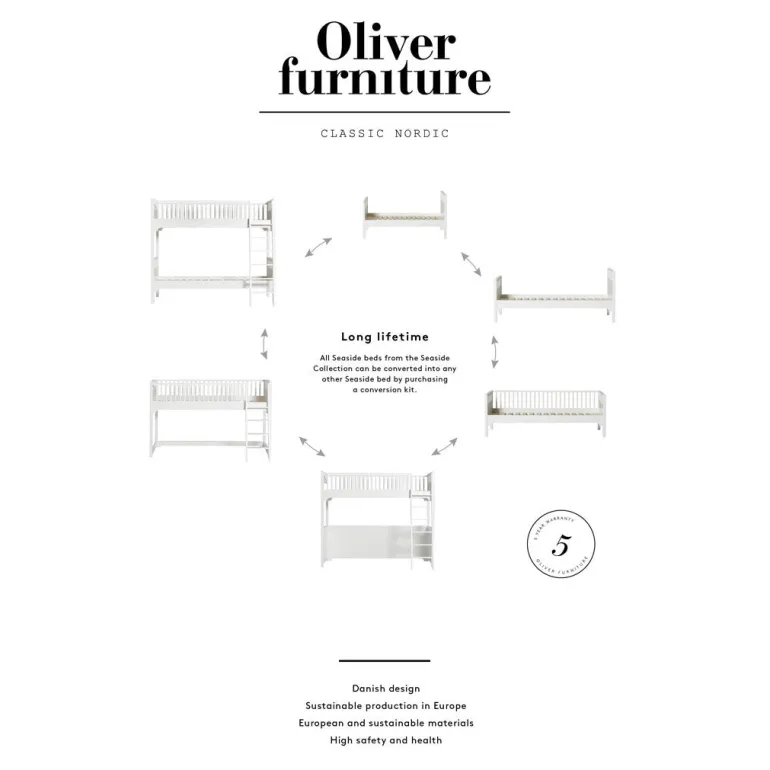 Oliver Furniture Seaside Bed – White