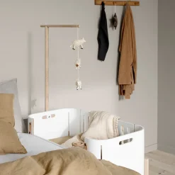 Oliver Furniture, Wood Co-sleeper, Cradle and Bench - Multifunctional Baby Bed