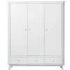 Oliver Furniture Wood klædeskab m 3 døre, hvid - højde 204 cm
