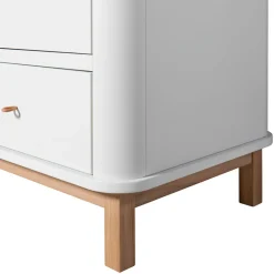 Oliver Furniture Wood klædeskab m 2 døre, hvid/eg - højde 204 cm