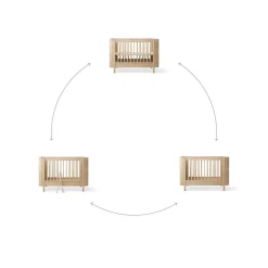 Oliver Furniture, Wood Mini+ Crib excl. Junior Kit - Oak