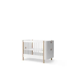 Oliver Furniture, Wood Mini+ Crib excl. Junior Kit - White/Oak
