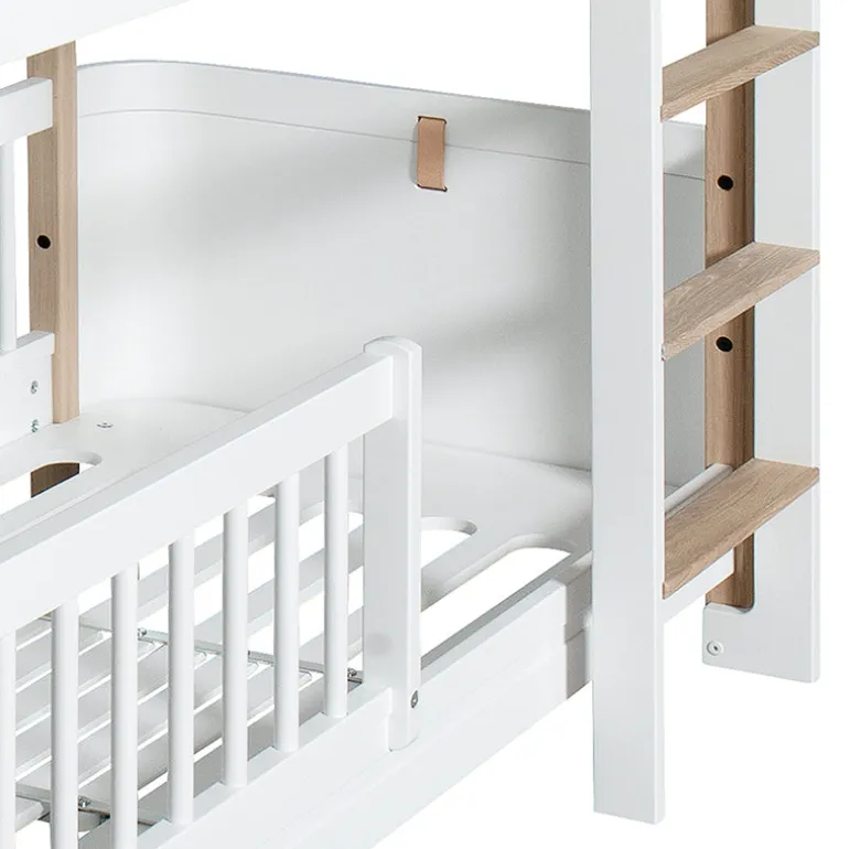 Oliver Furniture, Wood Mini+ Half-Height Bunk Bed - White/Oak