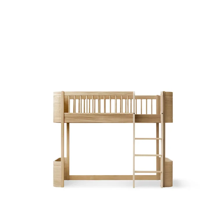 Oliver Furniture, Wood Mini+ Half-High Bed - Oak