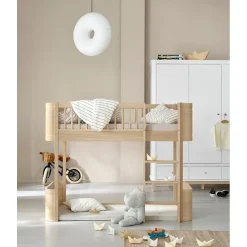 Oliver Furniture, Wood Mini+ Half-High Bed - Oak