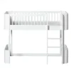 Oliver Furniture, Wood Mini+ Half-High Bed - White