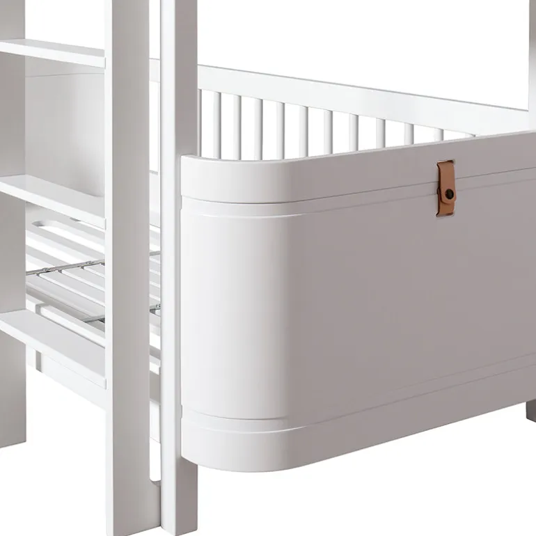 Oliver Furniture, Wood Mini+ Mid-Height Bunk Bed - White