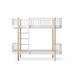 Oliver Furniture, Wood Original, Bunk Bed – Oak with ladder at the front