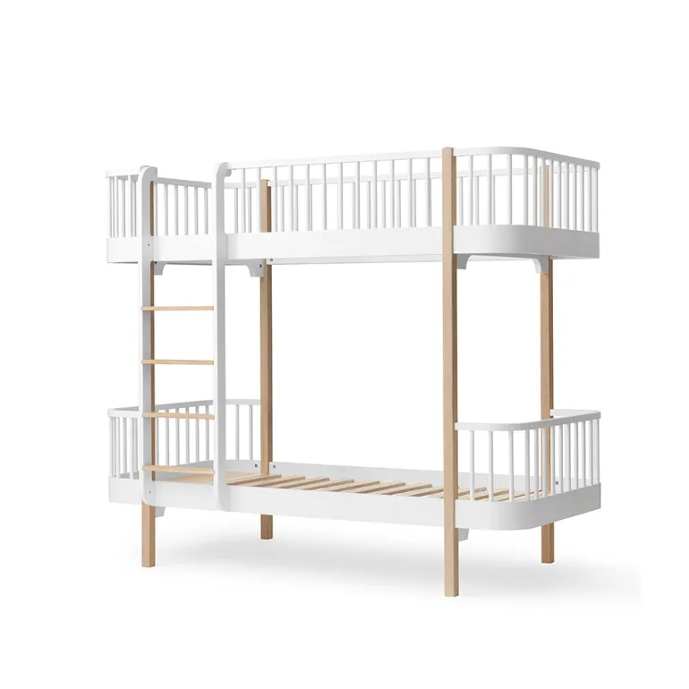 Oliver Furniture, Wood Original, Bunk Bed – Oak with ladder at the front