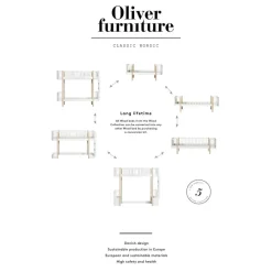 Oliver Furniture, Wood Original, Sofa Bed - White