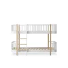 Oliver Furniture, Wood Original Half-High Bunk Bed - White/Oak