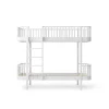 Oliver Furniture, Wood Original Bunk Bed - White with Ladder at the Front