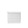 Oliver Furniture Wood puslekommode, m. 3 skuffer og stor plade - Hvid