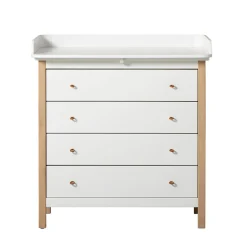 Oliver Furniture Wood puslekommode m. 4 skuffer, eg
